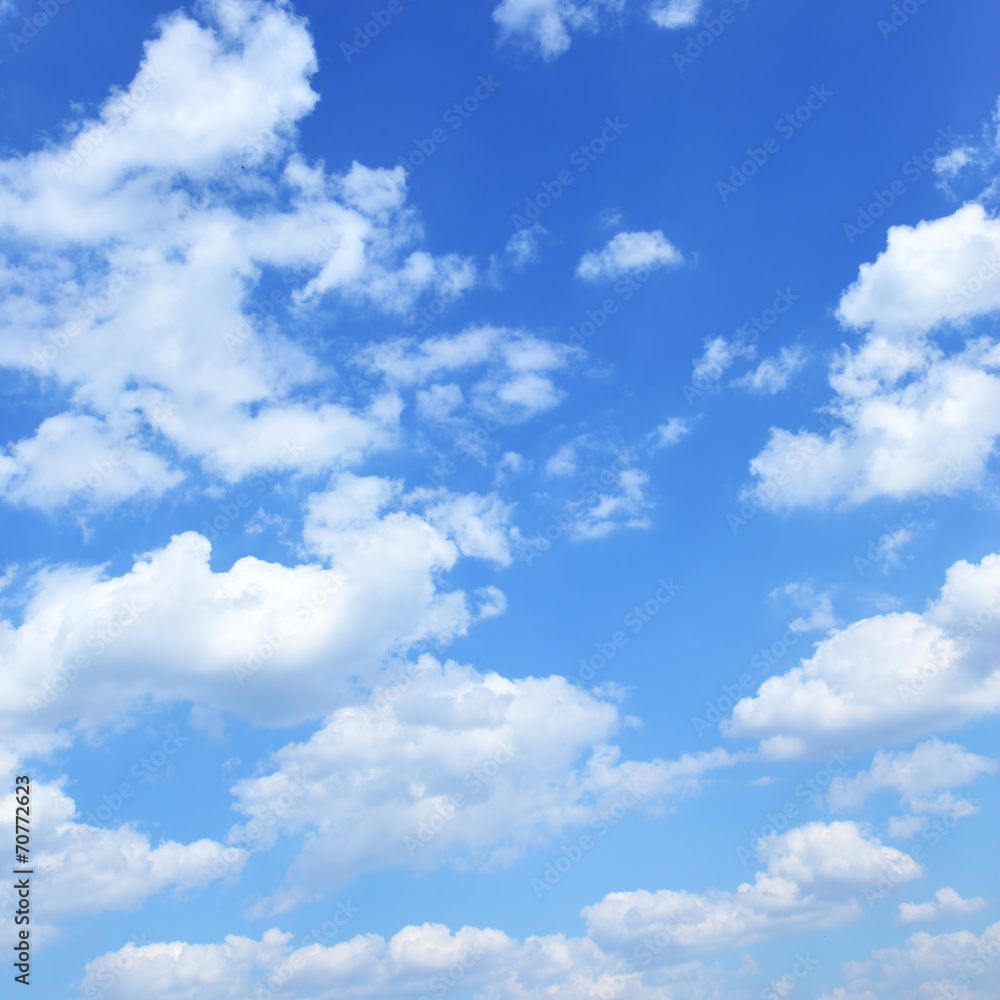 Wall mural blue sky with clouds