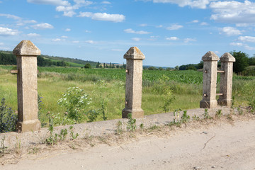 destroyed  fence