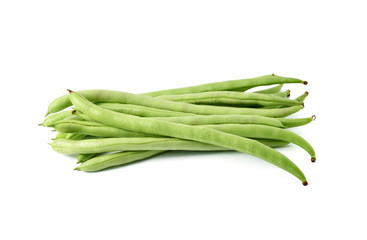 Fototapeta premium green beans on white background