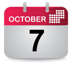 October, seven, calendar