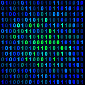 Blue & green binary background