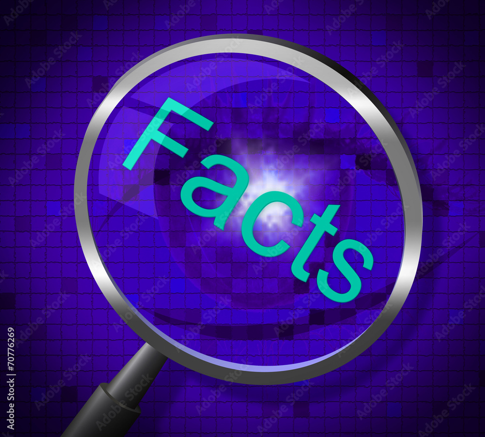 Poster magnifier facts shows knowledge searching and answers