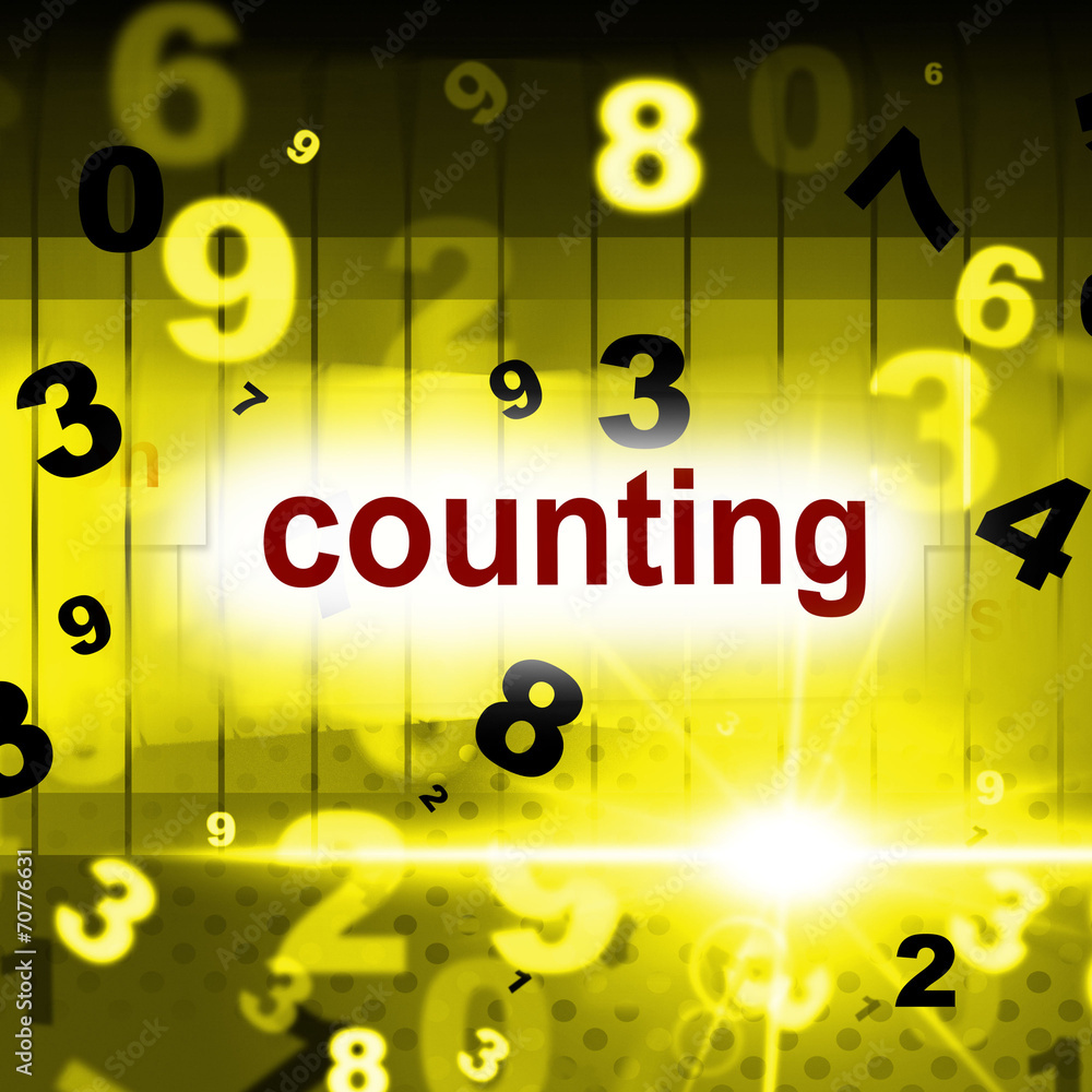 Poster mathematics numbers represents one two three and numerals