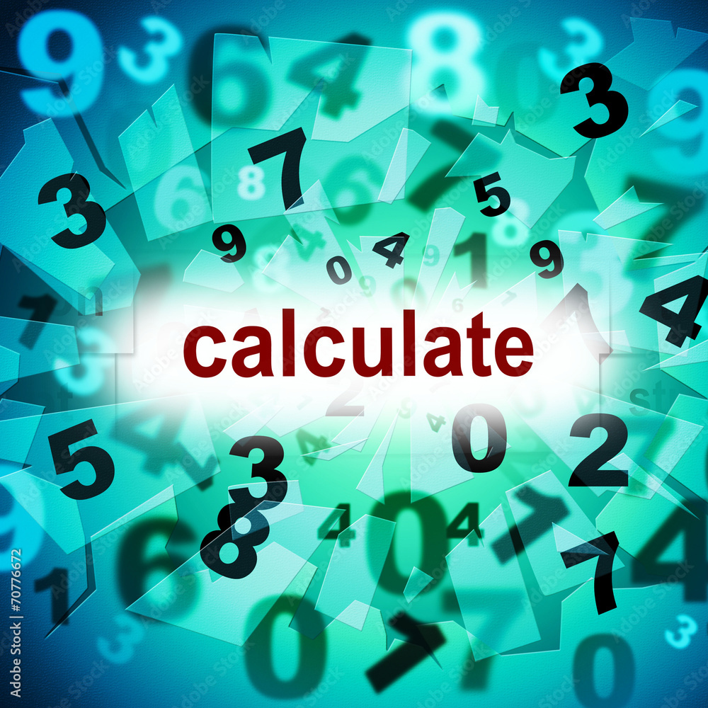 Aufkleber calculation mathematics represents one two three and maths