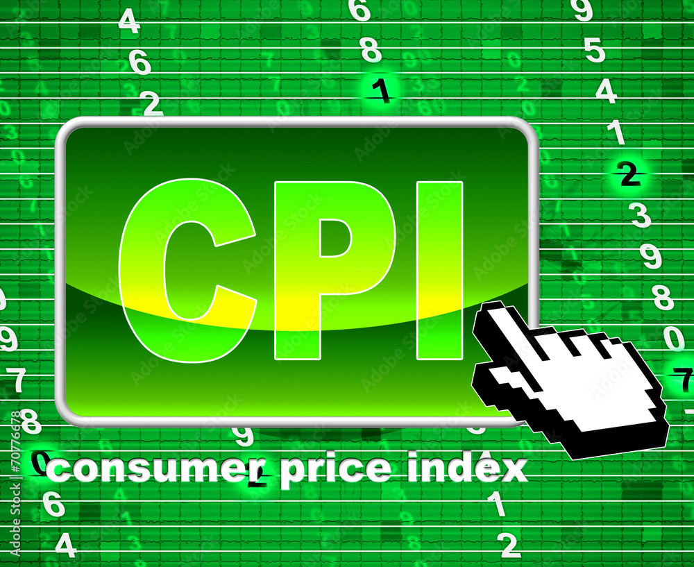 Aufkleber consumer price index represents web site and website