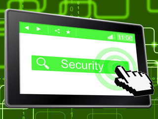 Online Security Represents World Wide Web And Unauthorized