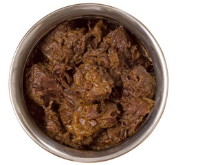 spicy beef rendang isolated