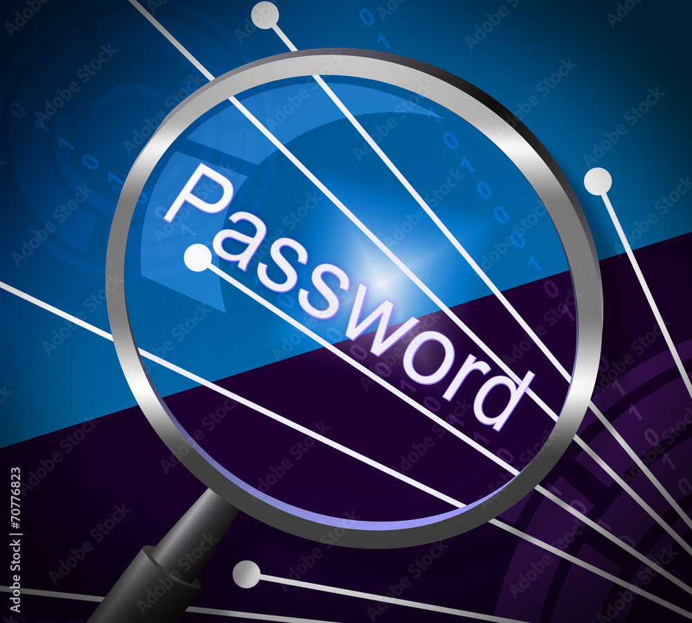 Poster magnifier password shows log in and accessible