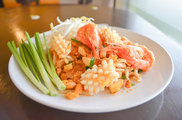 Thai style hot and sweet noodles,Pad Thai