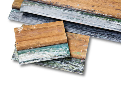 Screen printing squeegee on white background with clipping path