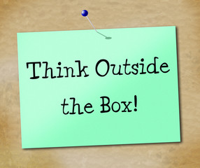 Think Outside Box Represents Change Differently And Ideas