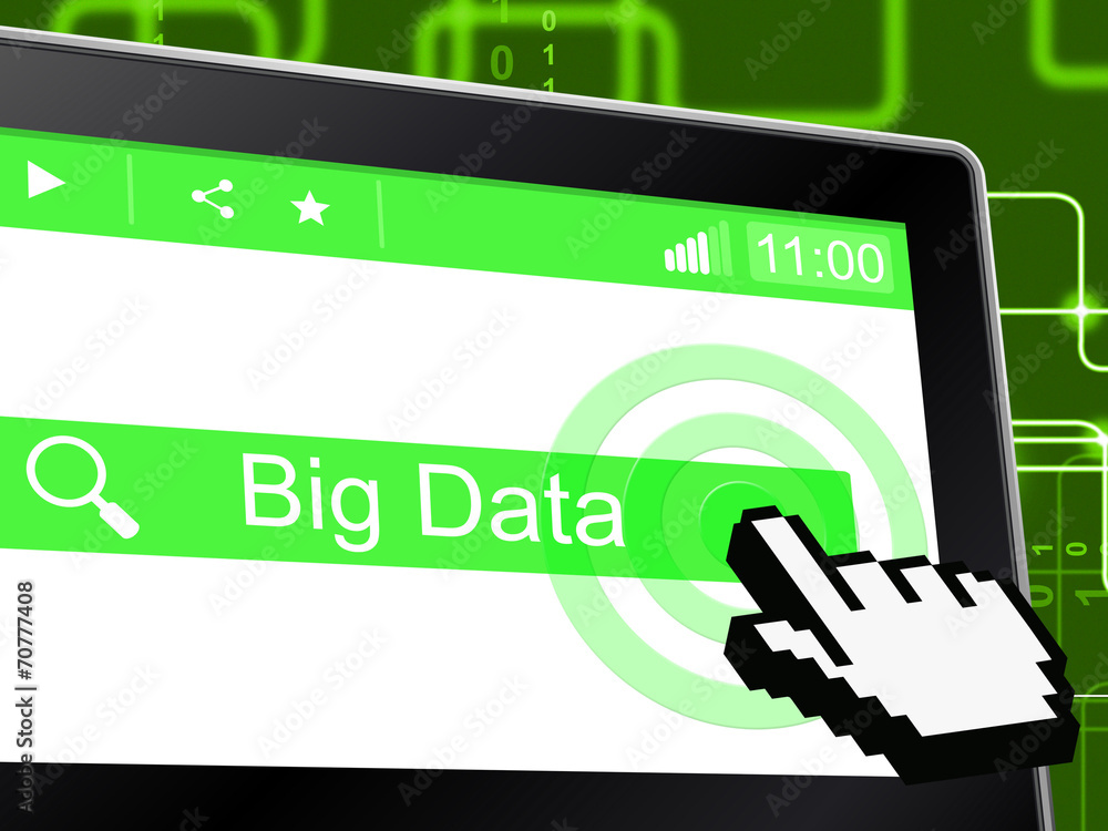 Poster big data indicates world wide web and online