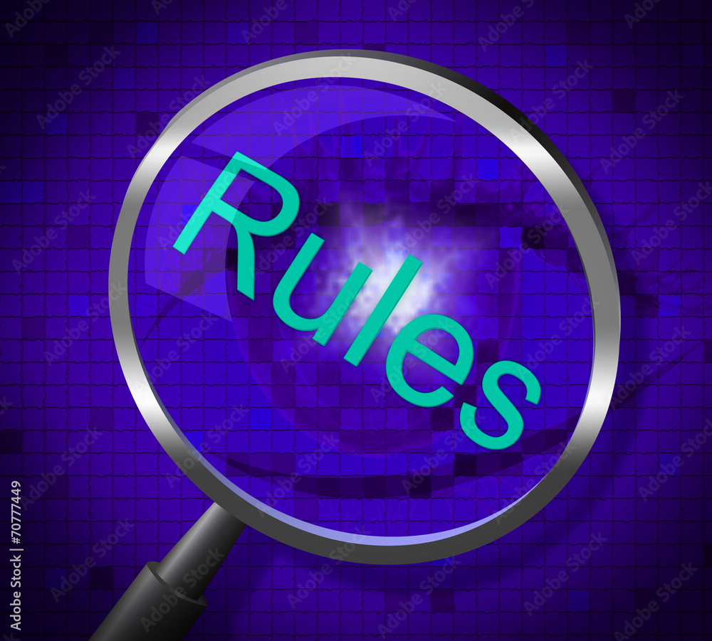 Poster rules magnifier means searching guideline and protocol