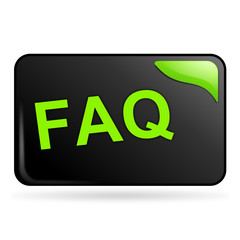 foire aux questions sur bouton web rectangle vert