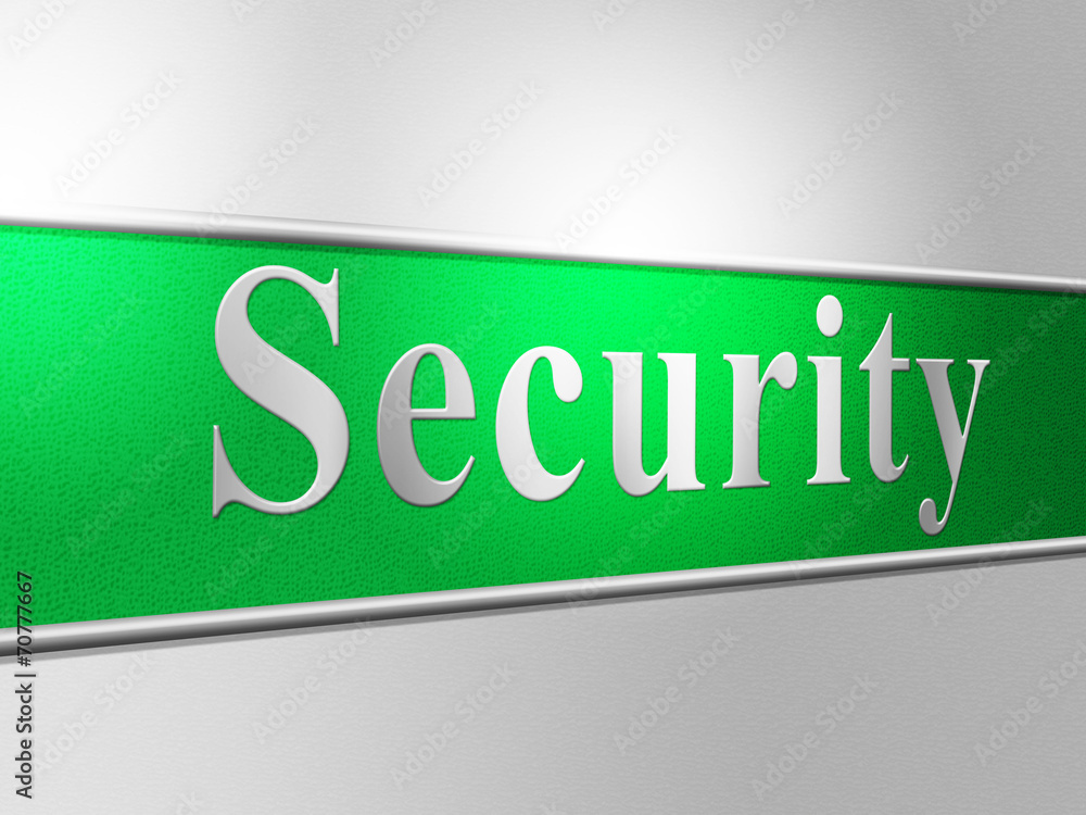 Aufkleber security secure represents protect encrypt and protected