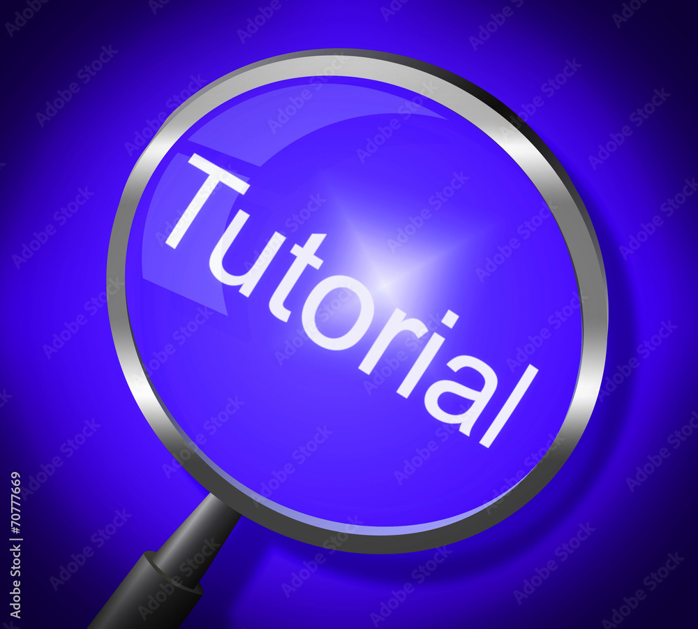 Poster tutorial magnifier indicates training learning and school