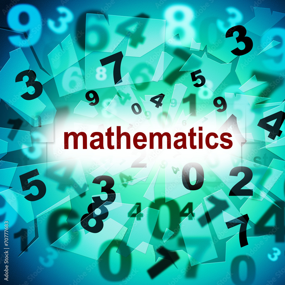Aufkleber mathematics counting shows one two three and tutoring