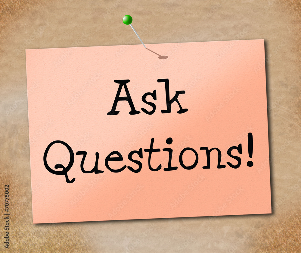 Aufkleber ask questions means faqs information and assistance