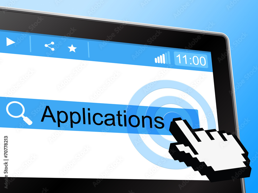 Poster applications online shows world wide web and network