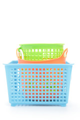 Empty plastic basket