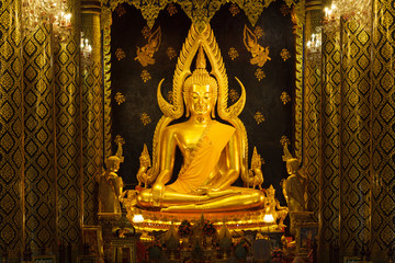 Phra Buddha Chinnarat at Phra Si Rattana Mahathat Temple ,Phitsa