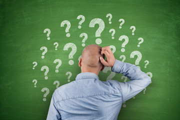 Question Mark on Blackboard