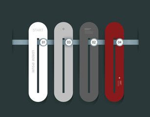 Simply infographic step by step template