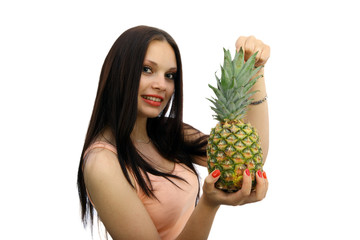 kobieta i ananas