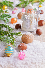 Postcard for the New year and Christmas