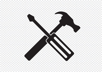 Tools and Hammer  icon