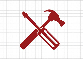 Tools and Hammer  icon