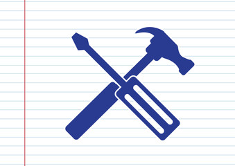 Tools and Hammer  icon