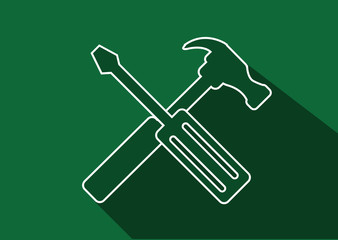 Tools and Hammer  icon