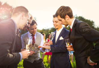 Groom with groomsmen