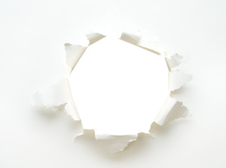 hole white empty paper poster