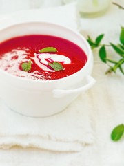 beetroot  and tomato creamy  diet soup