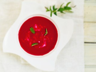 beetroot  and tomato creamy  diet soup