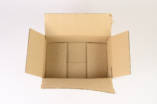 open cardboard box