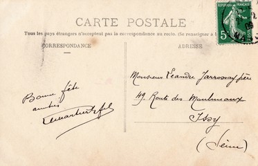 Fototapeta na wymiar French Antique Postcard 51
