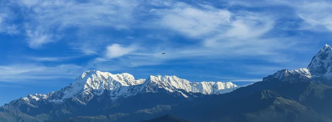 Poster the snow mountain in pokhara,nepal © luckybai2013