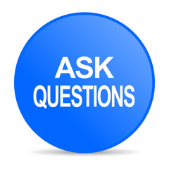 ask questions internet blue icon