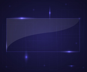 Vector abstract bright frame digital on purple background