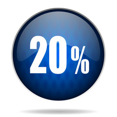 20 % internet blue icon