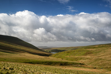 Fototapeta na wymiar Beautiful landscape of Brecon Beacons National Park with moody s