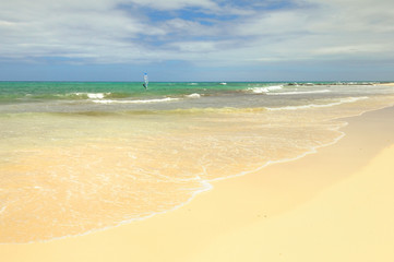 Wyspy kanaryjskie, Fuerteventura, Corralejo,Hiszpania, plaża