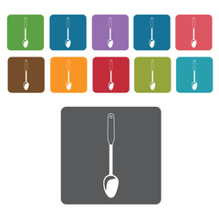 Ladle icon. Cutlery Set and Kitchen Knives icon set. Rectangle c