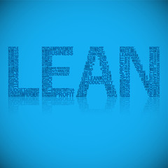 Abstract typography background with heading Lean