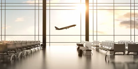 Printed roller blinds Airport airplane