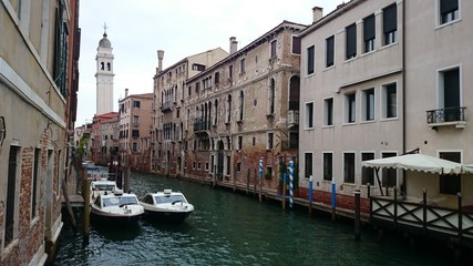 Fototapeta na wymiar Wasserpolizei Venedig