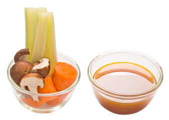 assorted vegetable and stock isolated
